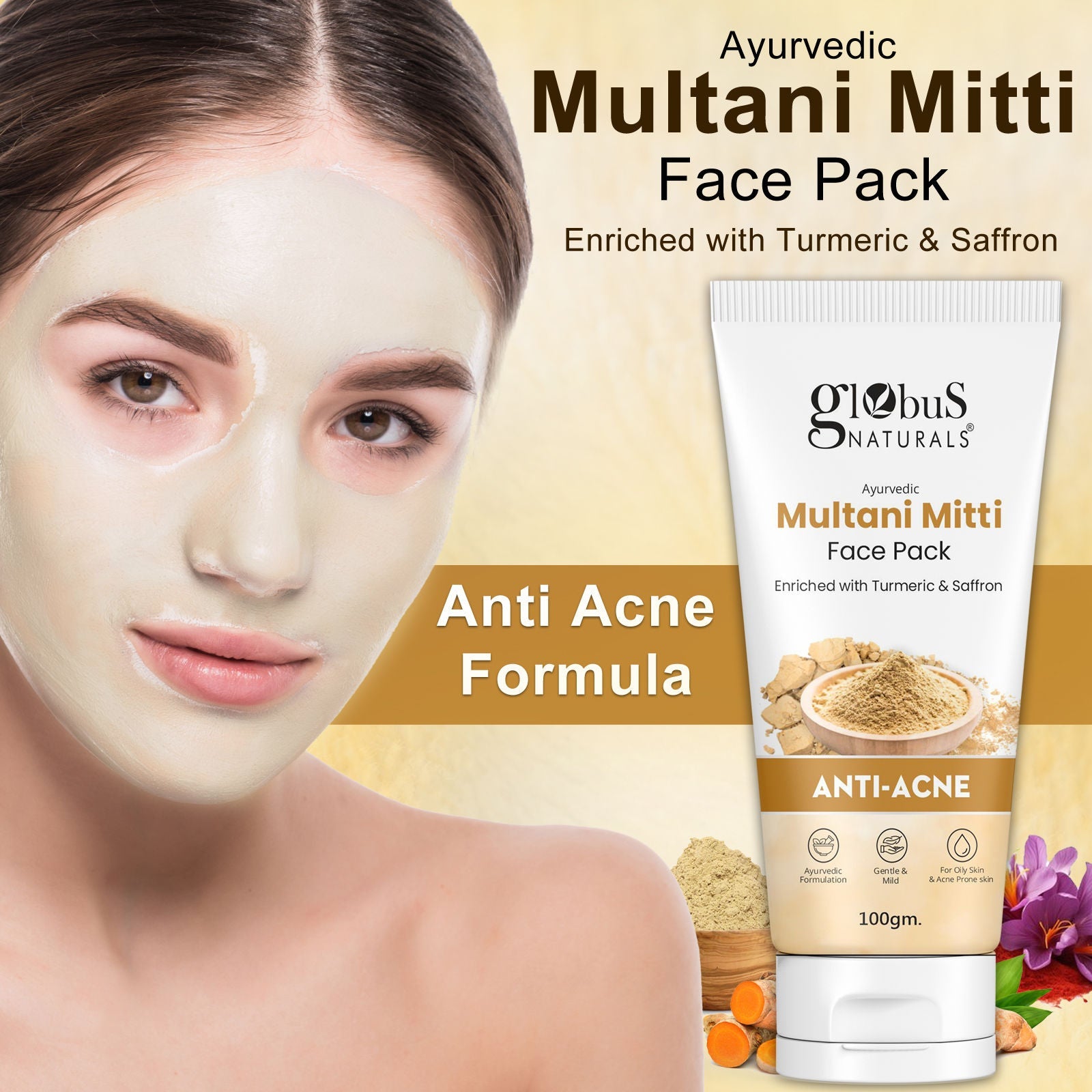 Globus Naturals Anti Acne Multani Mitti Face Pack