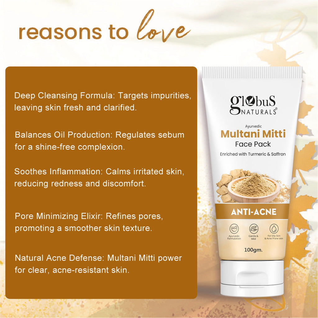 Globus Naturals Anti Acne Multani Mitti Face Pack