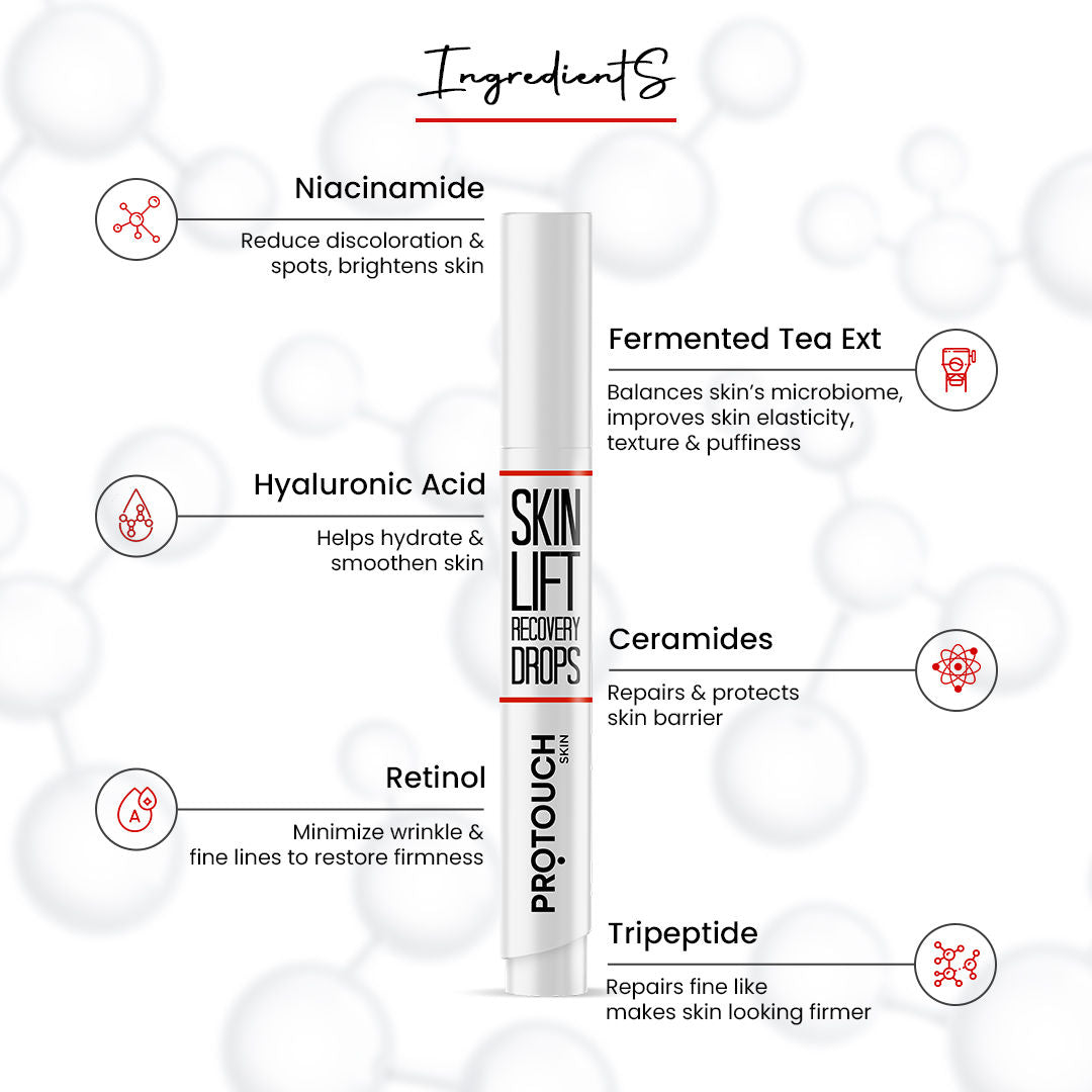 PROTOUCH Skin Lift Recovery Serum with Retinol and Korean Kombaucha, Prevents Wrinkle & Ageing