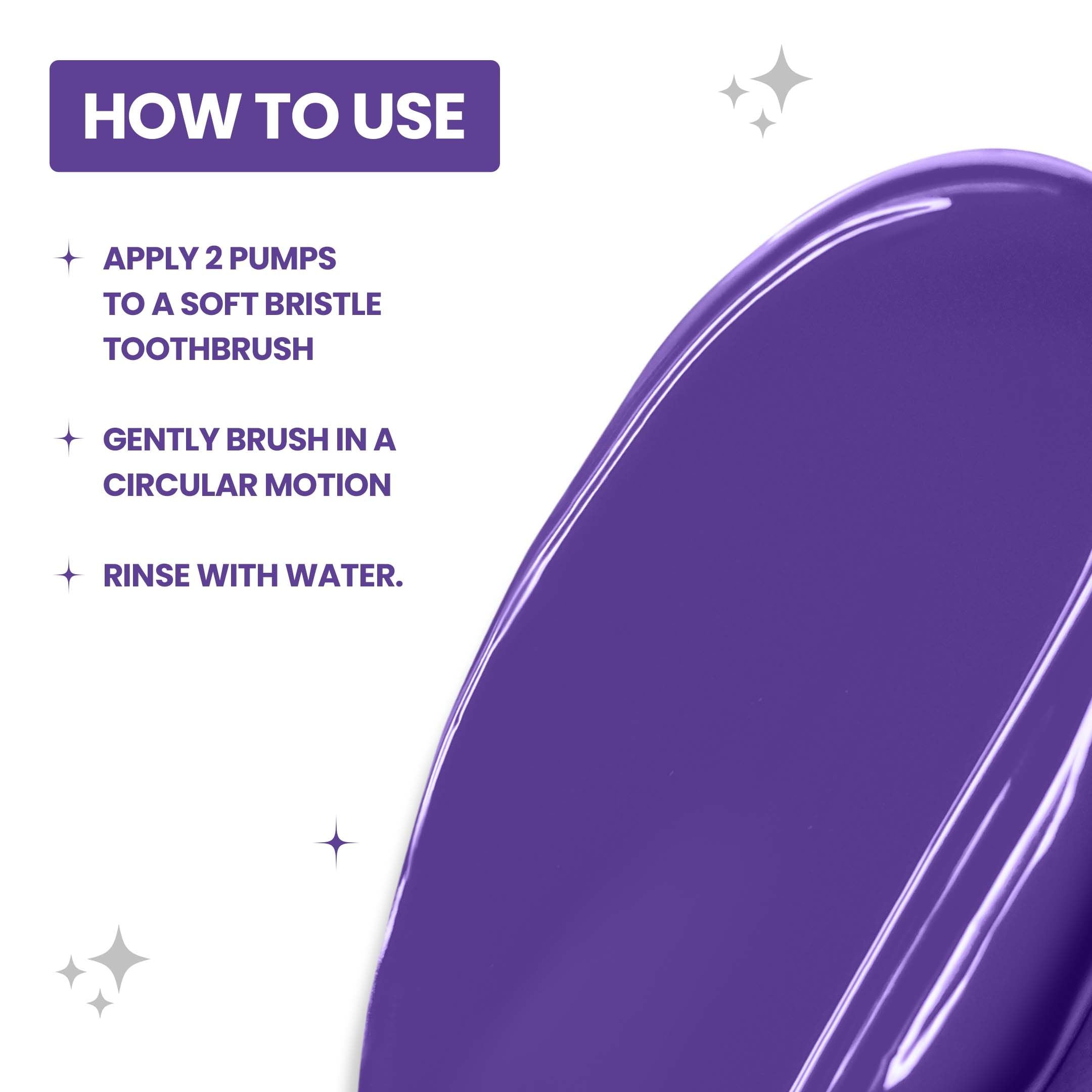 PROTOUCH Ultra Bright Purple Teeth Whitening Toothpaste Serum, Colour Correction