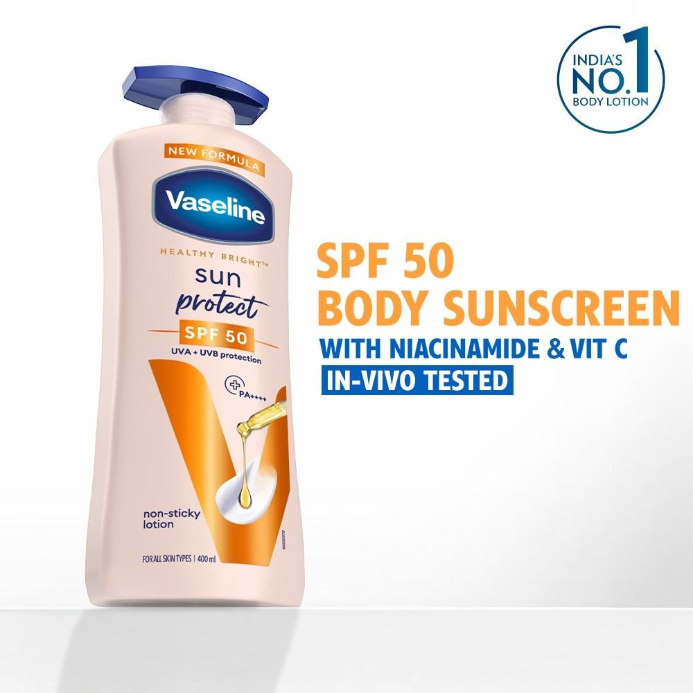 Vaseline Sun Protect SPF 50 PA++++ Lotion, UVA + UVB Protection