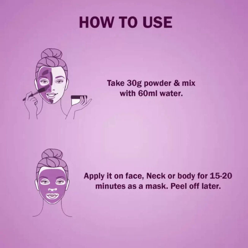 Sara Bilberries Facial Mould Mask For Brightened & Hydrated Skin, De-tan for youthful looks
