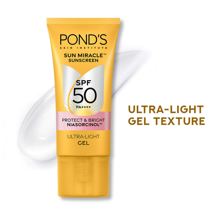 POND’S Sun Miracle SPF 50 PA+++ Crème Gel Sunscreen - Protect & Bright, With Niacinamide