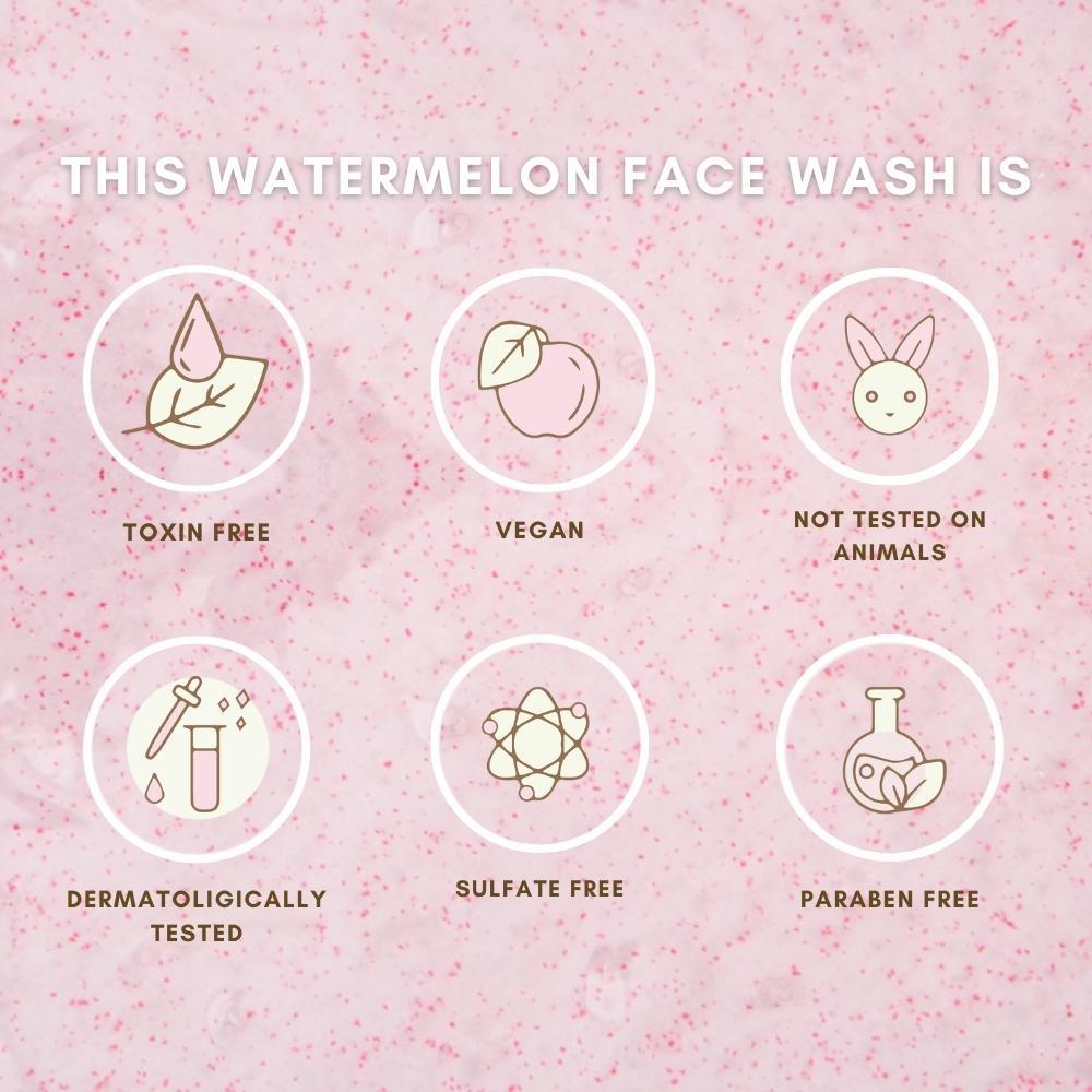 THE SKIN DIET COMPANY Watermelon Hyaluronic + Salicylic Acid Face Wash for Dull, Dry & Oily Skin