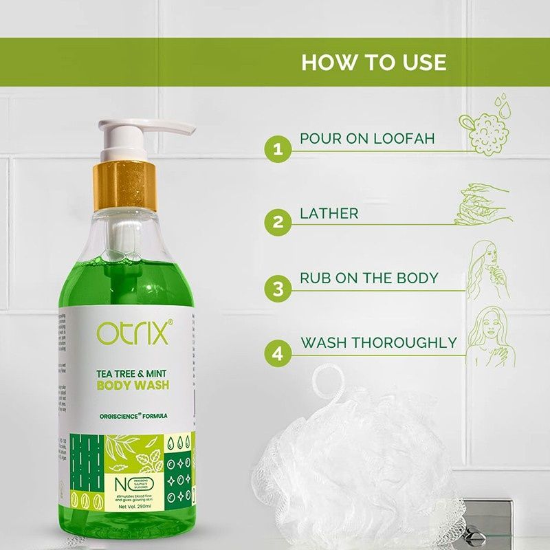 Otrix Tea Tree & Mint Refreshing & Soothing Body Wash