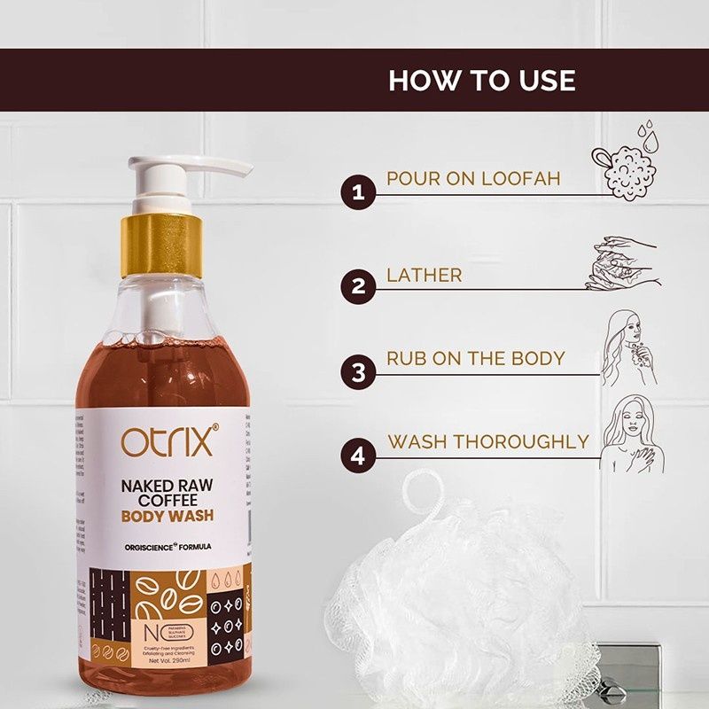 Otrix Raw Coffee Antioxidant-Rich, Exfoliating & Nourishing Body Wash