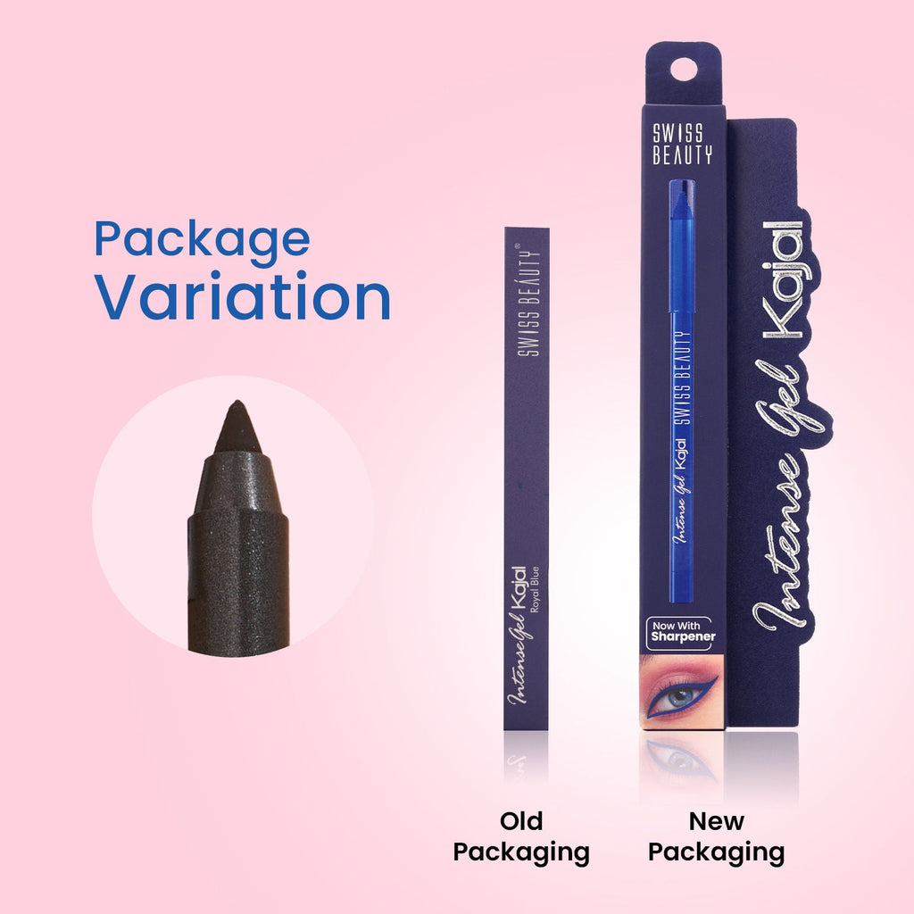 Swiss Beauty Intense Gel Kajal 12-Hour Stay Smudge-Proof with Sharpener