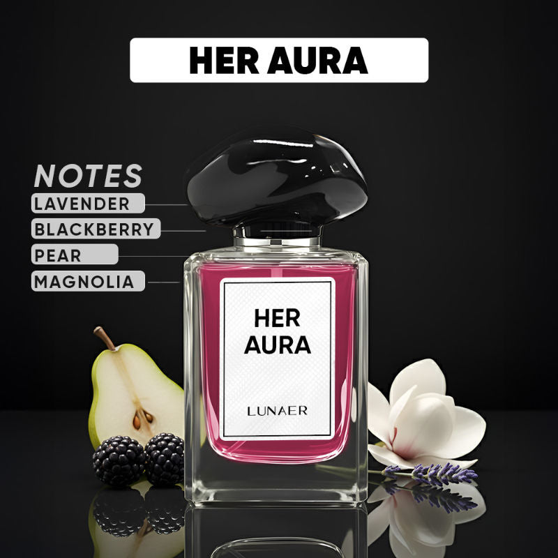Lunaer Her Aura Floral Perfume With Lavender, Jasmine & Vanilla Notes For Women