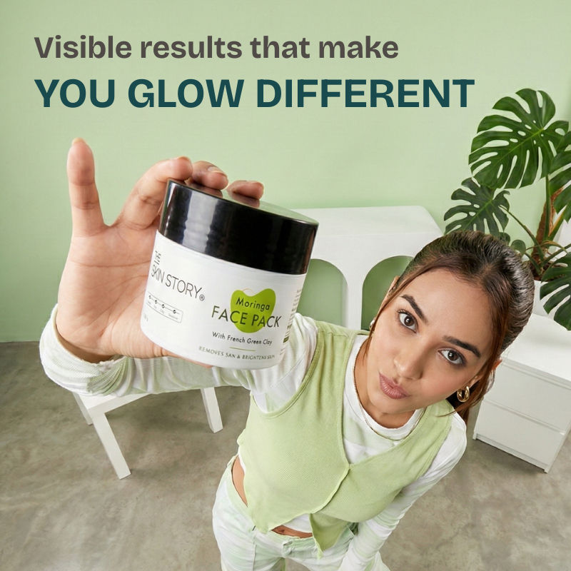 The Skin Story Moringa Face Pack For Deep Cleansing Removes Tan Blackheads Dead Skin, Tightens Pores