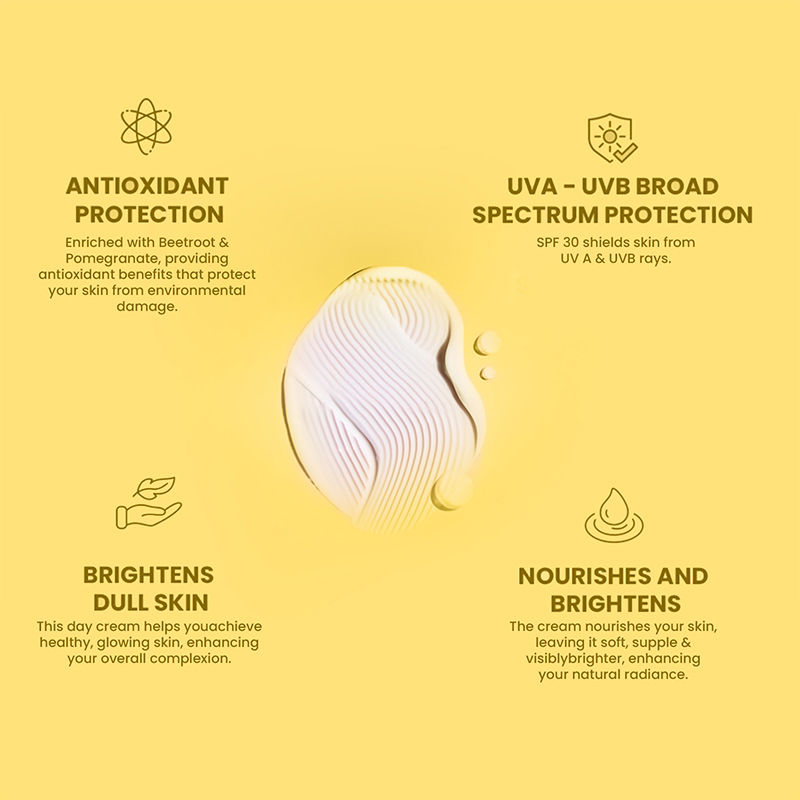 The Skin Story Sun Protection Day Face Cream For Brighter Glowing Skin With SPF 30 PA+++ & Beetroot