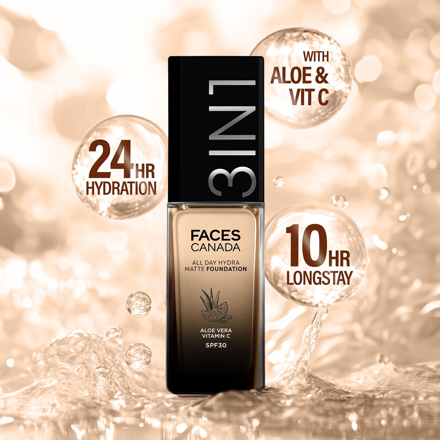 Faces Canada 3 In 1 All Day Hydra Matte Foundation