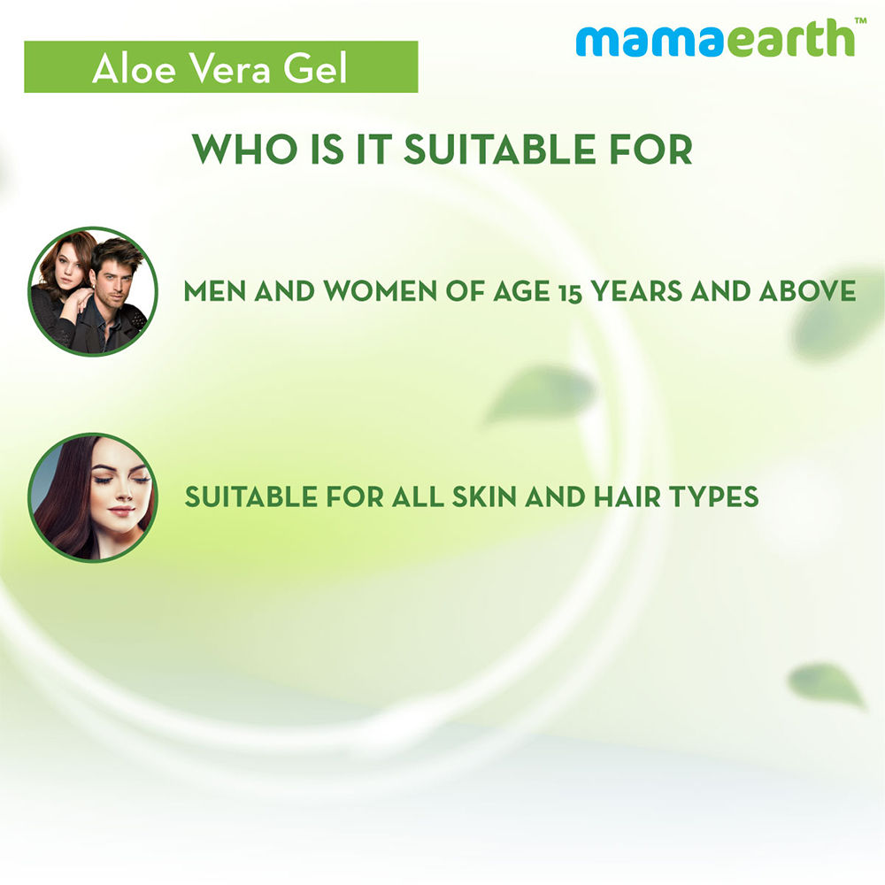 Mamaearth Aloe Vera Gel with Pure Aloe Vera & VitaminE for Skin & Hair 300ml| Hydrates, Soothes Skin