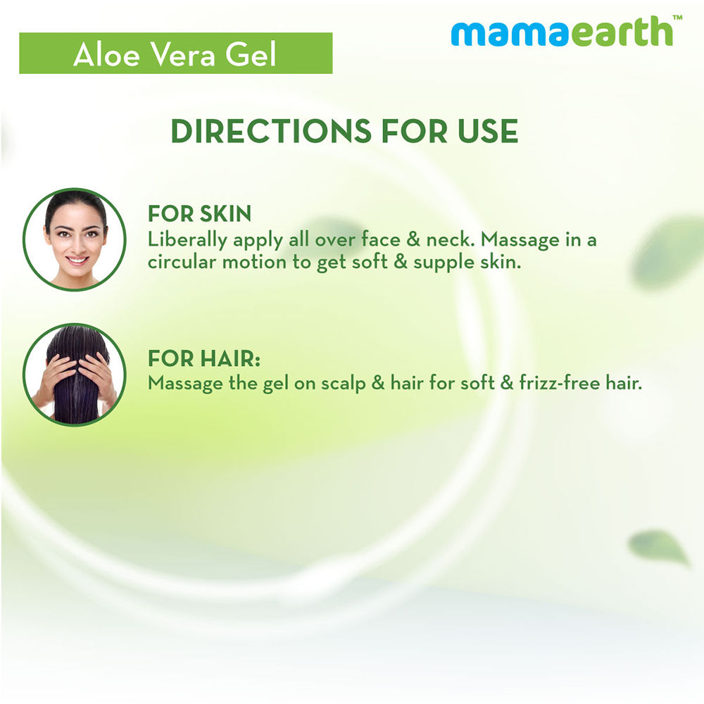 Mamaearth Aloe Vera Gel with Pure Aloe Vera & VitaminE for Skin & Hair 300ml| Hydrates, Soothes Skin