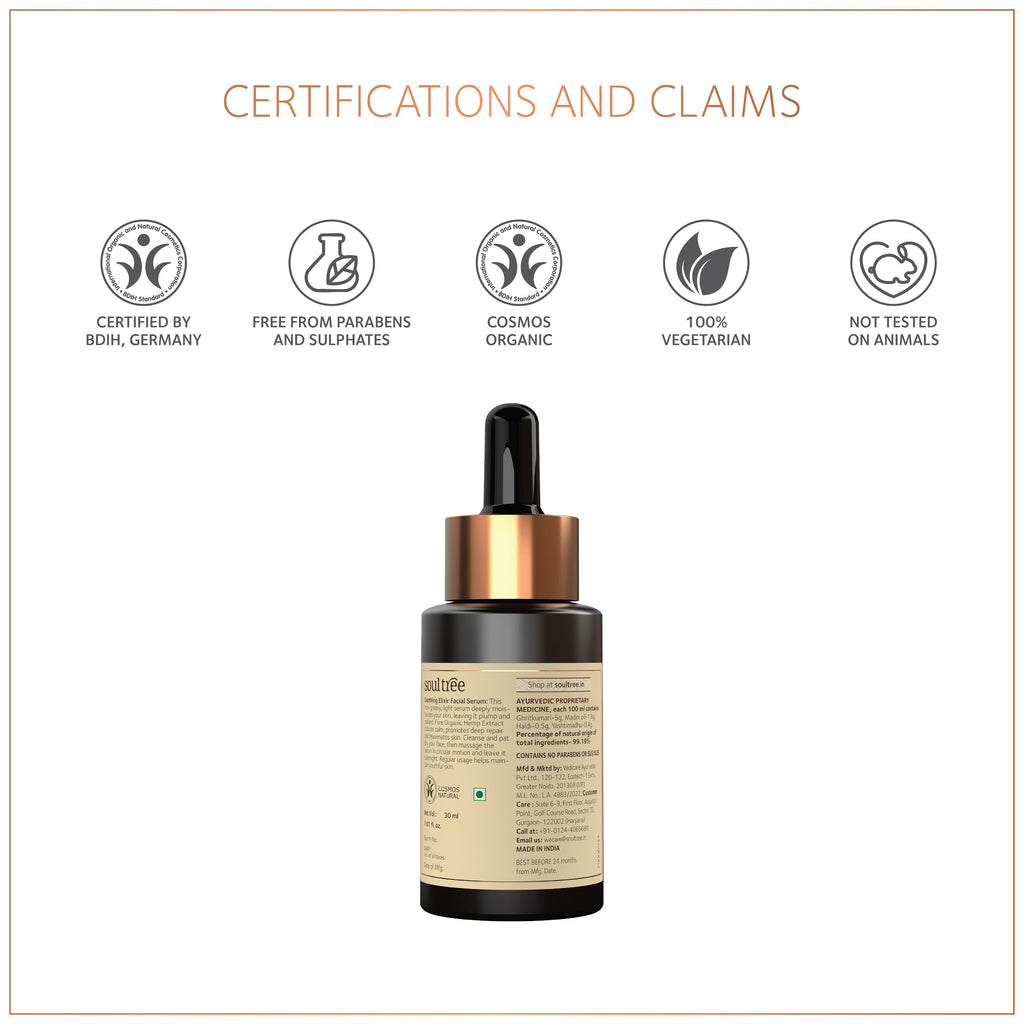 SoulTree Hemp Soothing Elixir Facial Serum
