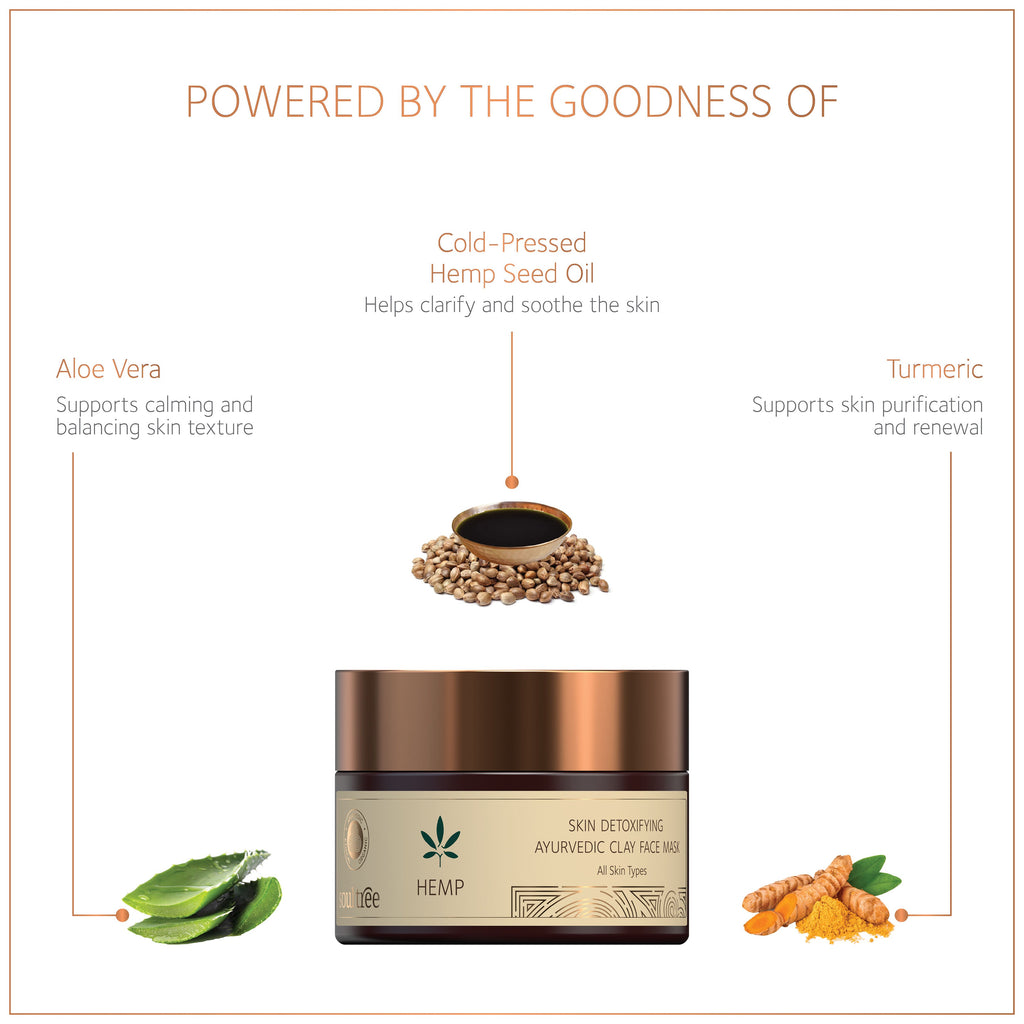 SoulTree Hemp Skin Detoxifying Ayurvedic Clay Face Mask