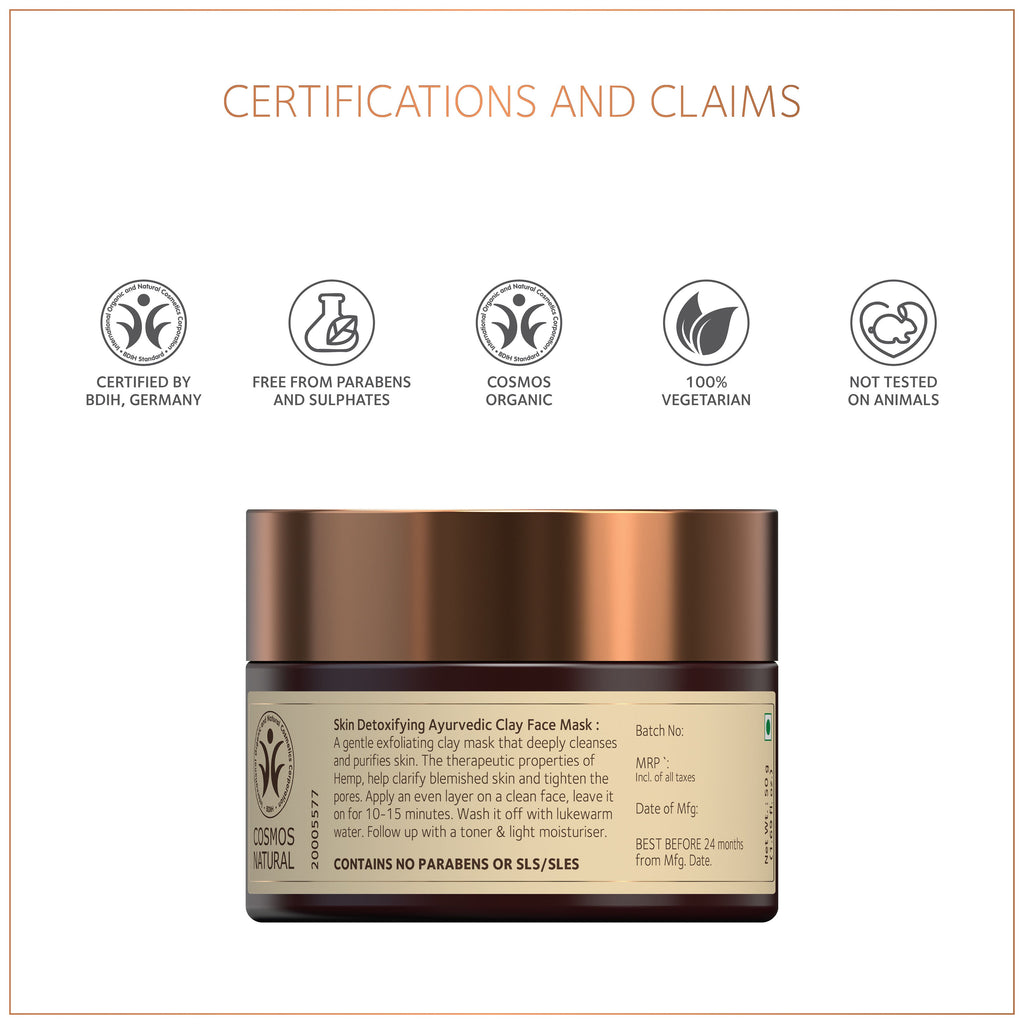 SoulTree Hemp Skin Detoxifying Ayurvedic Clay Face Mask