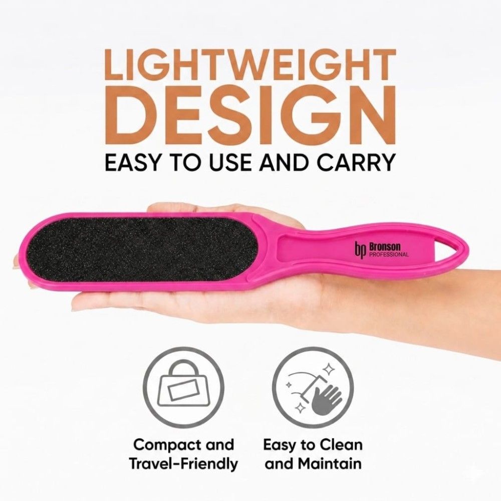 Bronson Professional Double Sided Emery Foot File Callus, Dead Skin Remover for Smooth Pedicure Feet