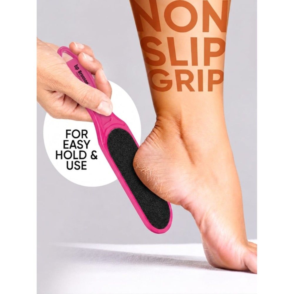 Bronson Professional Double Sided Emery Foot File Callus, Dead Skin Remover for Smooth Pedicure Feet
