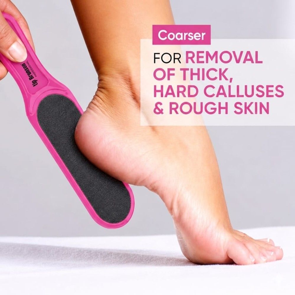 Bronson Professional Double Sided Emery Foot File Callus, Dead Skin Remover for Smooth Pedicure Feet