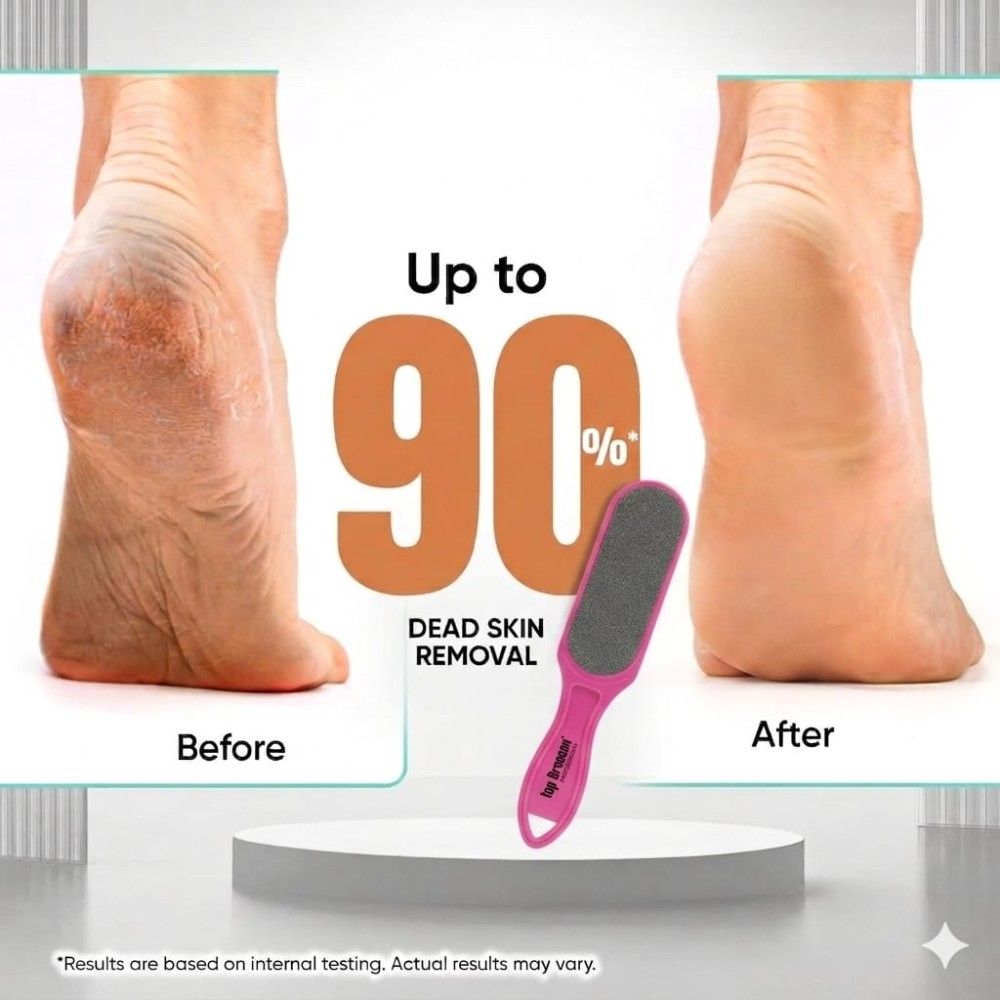 Bronson Professional Double Sided Emery Foot File Callus, Dead Skin Remover for Smooth Pedicure Feet