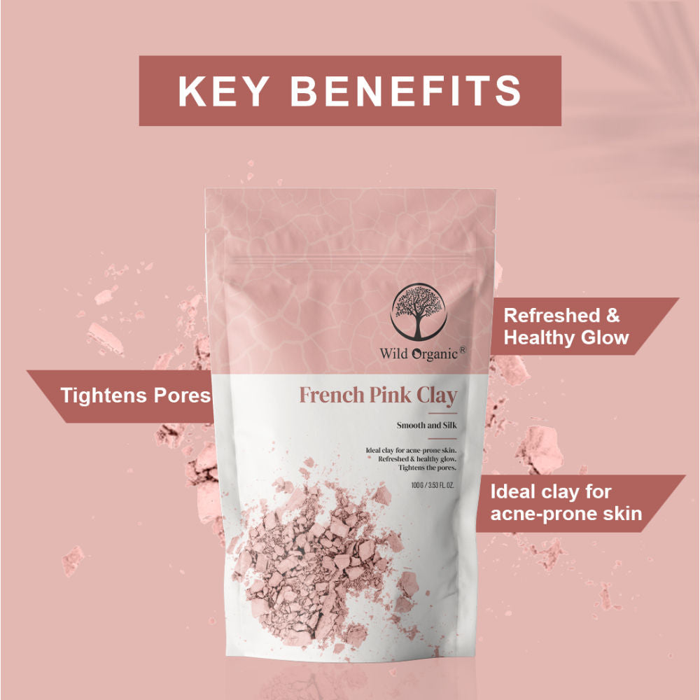 Wild Organic French Pink Smooth and Silk Clay Powder
