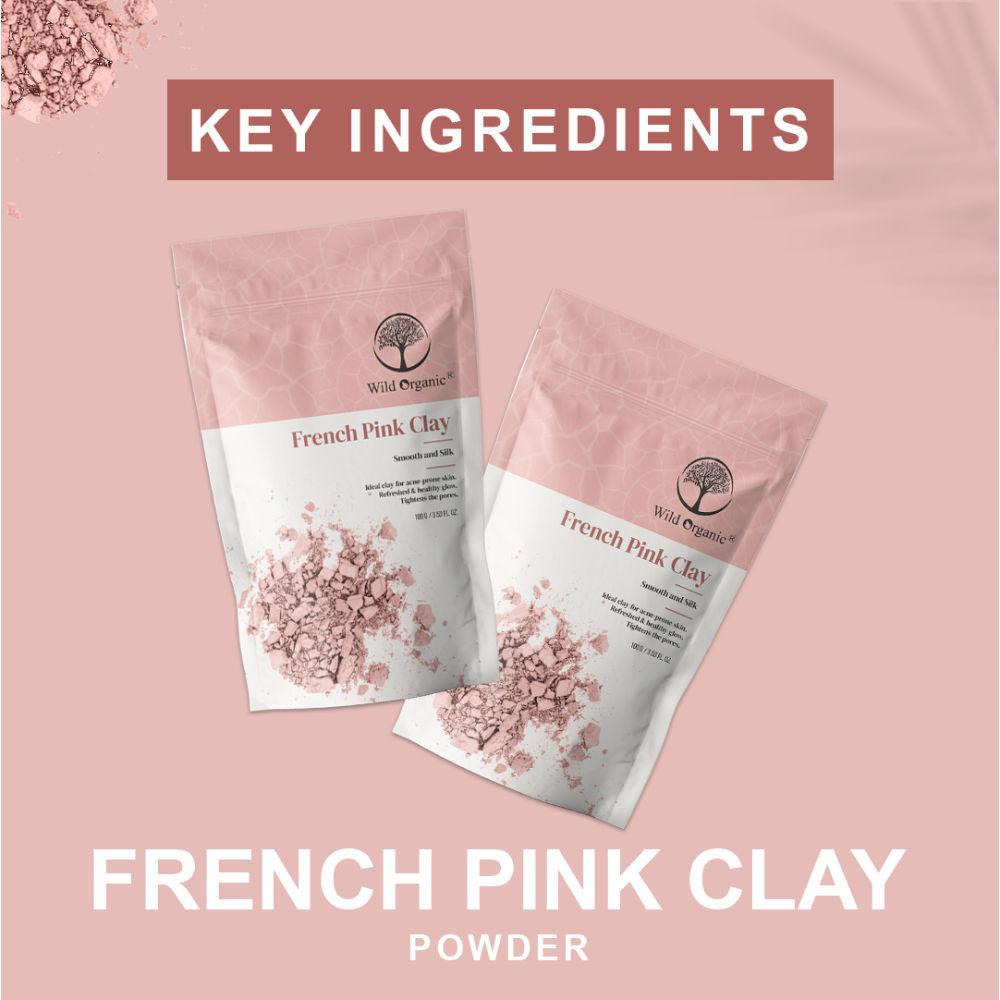 Wild Organic French Pink Smooth and Silk Clay Powder