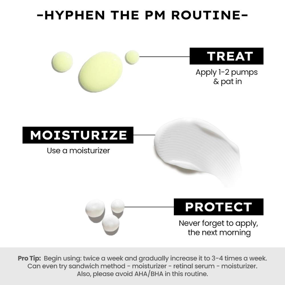 Hyphen 0.05% Retinal Reset, Retinol Derivative Serum for Anti Ageing, Reduces Fine Lines & Wrinkles
