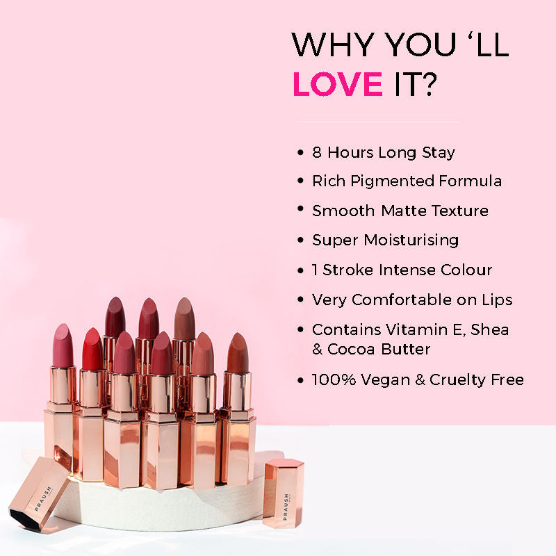 Praush Plush Matte Lipstick