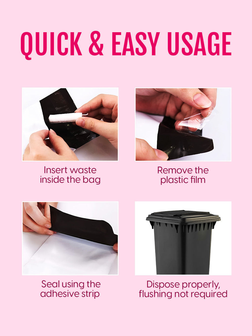 Matra Sanitary Disposal Bags - Discreet Disposable Oxo-Degradable Multiuse Pads & Intimate Seal Bags