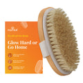 Matra Exfoliating Oval Dry Bath Brush Natural Wooden Body Scrubber for Lymphatic Drainage, Cellulite
