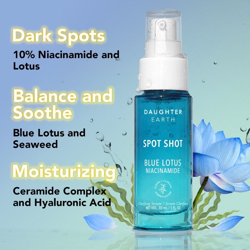 Daughter Earth Spot Shot 10% Niacinamide Serum With Blue Lotus & Ceramides