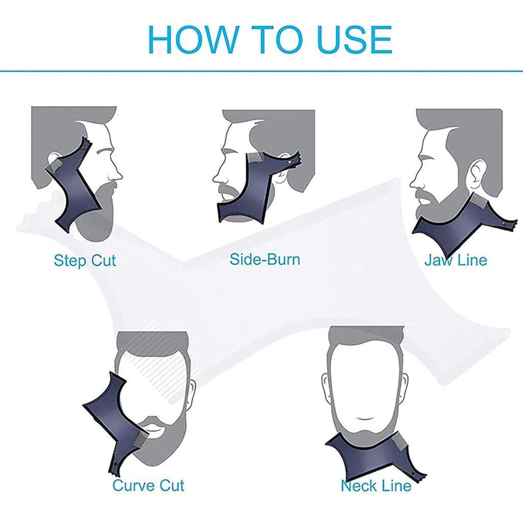 Matra Beard Shaper Tool with Comb for Trimming Shaping Styling Beard and Moustache Stencil Styler
