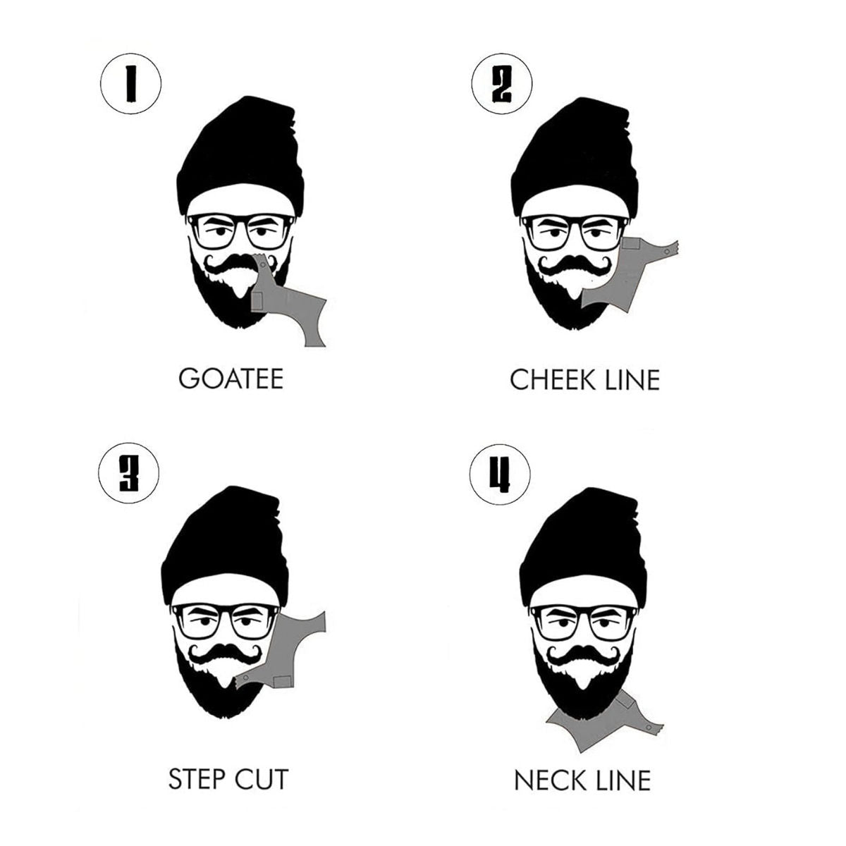 Matra Beard Shaper Tool with Comb for Trimming Shaping Styling Beard and Moustache Stencil Styler