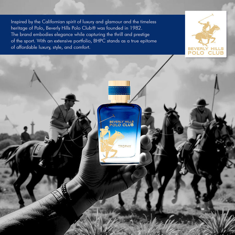 Beverly Hills Polo Club Trophy Long Lasting Eau De Parfum For Men