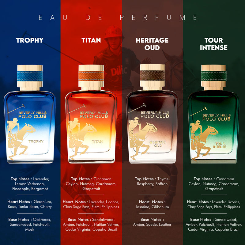 Beverly Hills Polo Club Trophy Long Lasting Eau De Parfum For Men