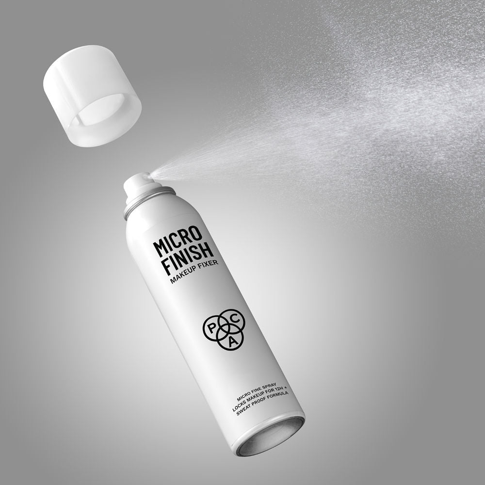 PAC Micro Finish Makeup Fixer Spray - Quick Drying Microfine Mist, Longlasting Sweatproof Formula