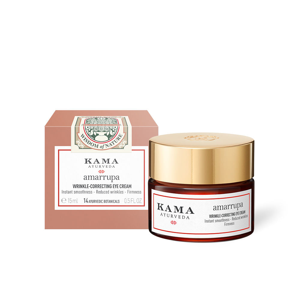 Kama Ayurveda Amarrupa Age - Defying Wrinkle - Correcting Eye Cream, Supports Collagen Synthesis