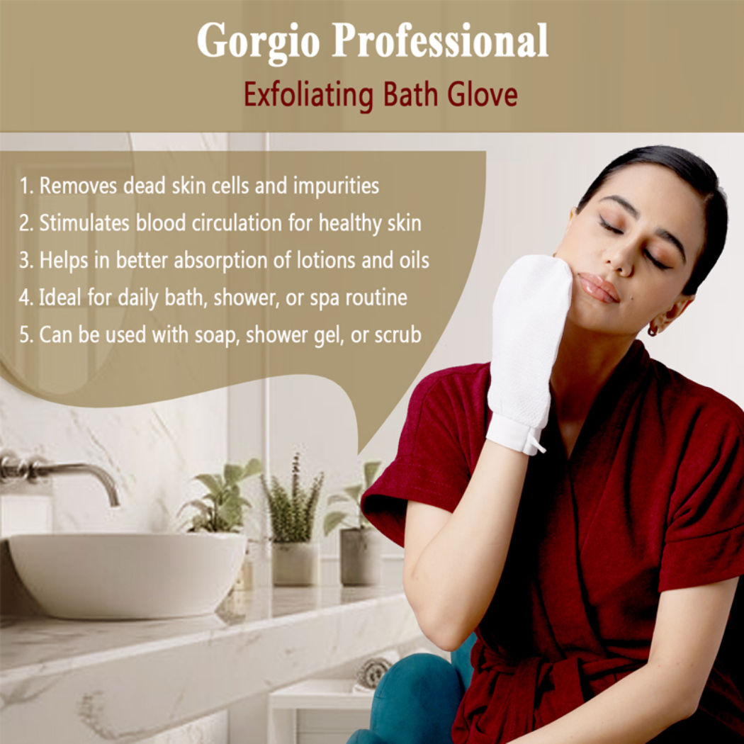 Gorgio Professional Body and Bath Hand gloves GBS001 (colour/shape may vary)