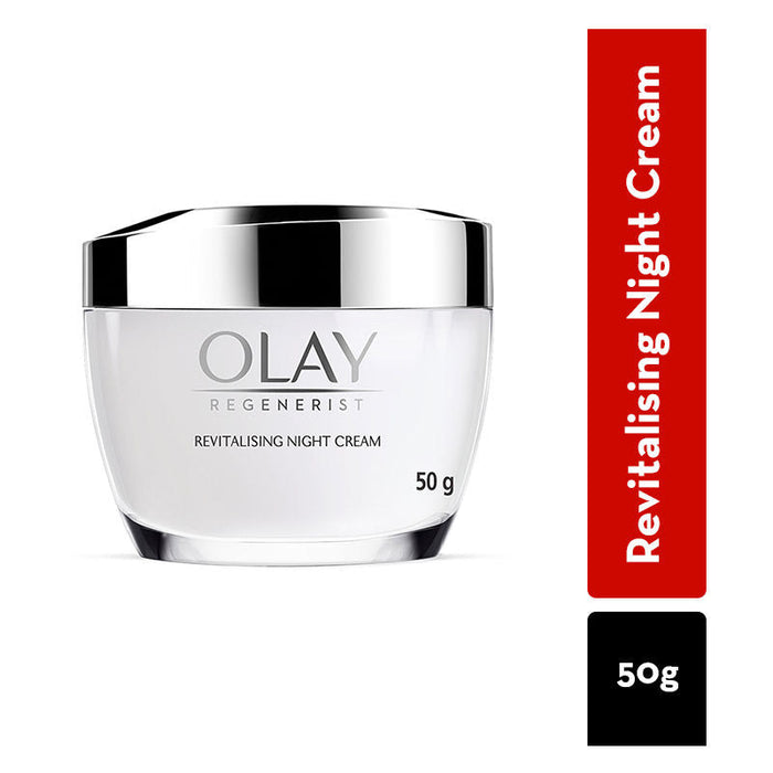 Olay Regenerist Revitalising Night Cream For Plump & Bouncy Skin With Hyaluronic Acid & Peptides