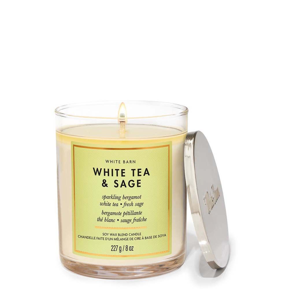 Bath & Body Works White Tea & Sage Single Wick Candle