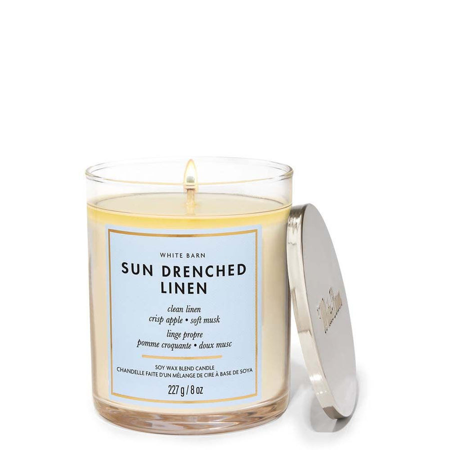 Bath & Body Works Sun-Drenched Linen Single Wick Candle