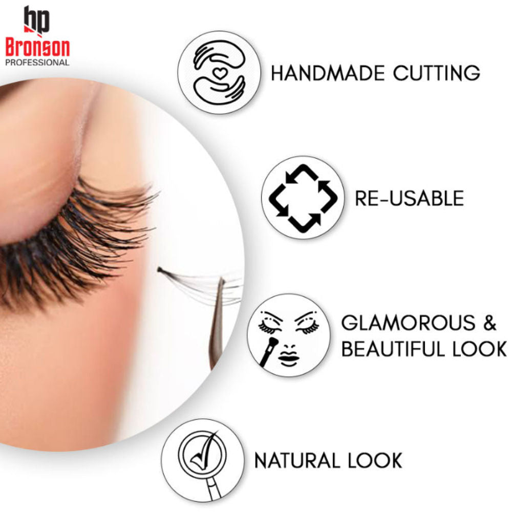 Bronson Professional Dramatic, Party Style Long and Natural False Eyelashes - M75