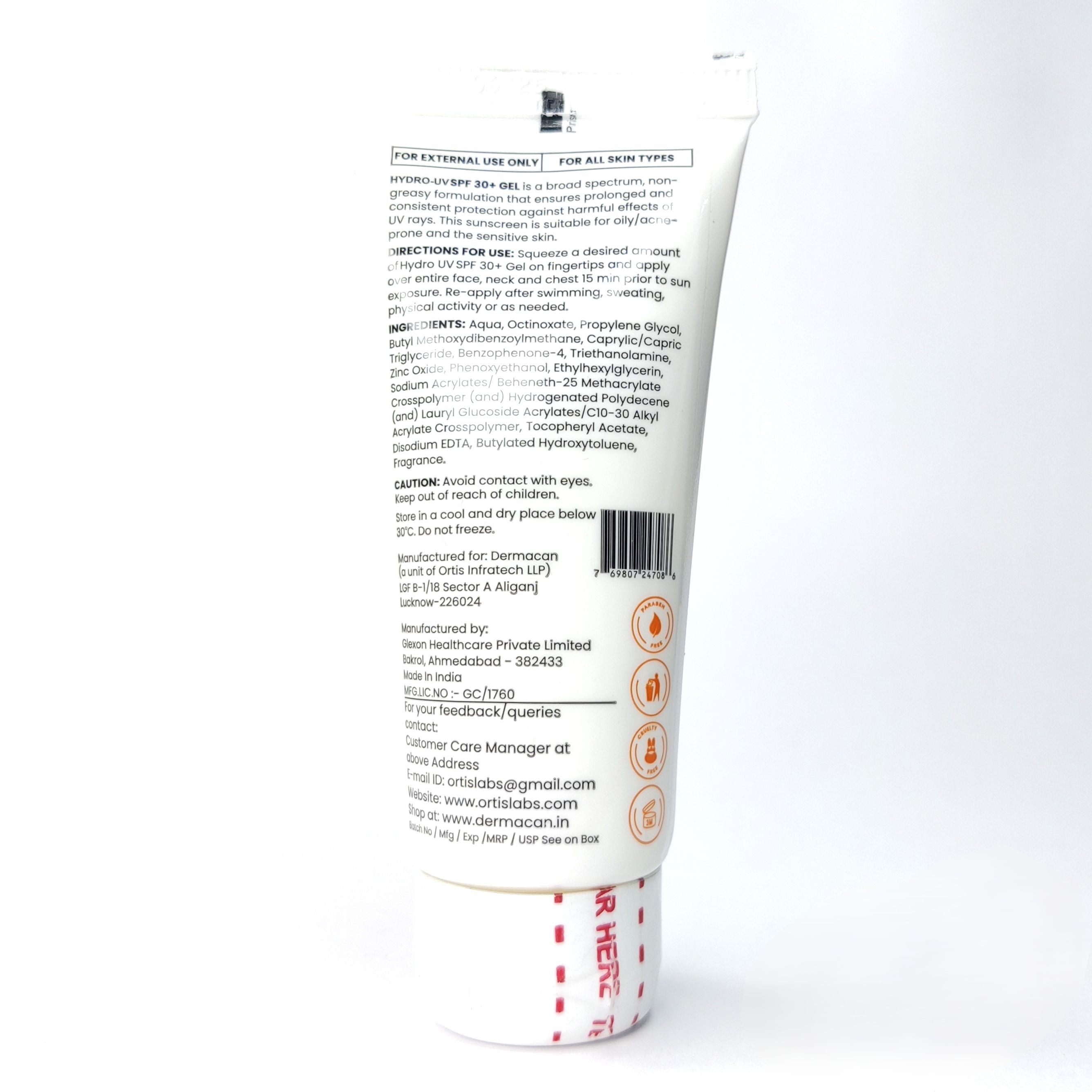 DERMACAN Sunscreen SPF 30+ PA+++ Gel