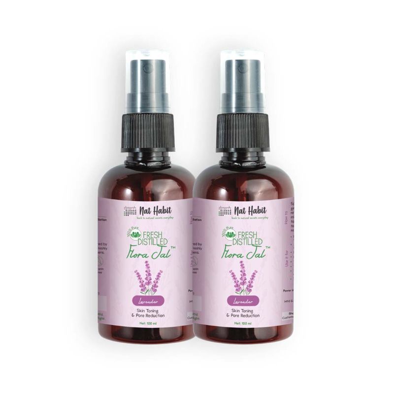 Nat Habit 100% Pure Lavender Jal - Toner & Face Mist for Pore Reduction, Acne Control & Hydration