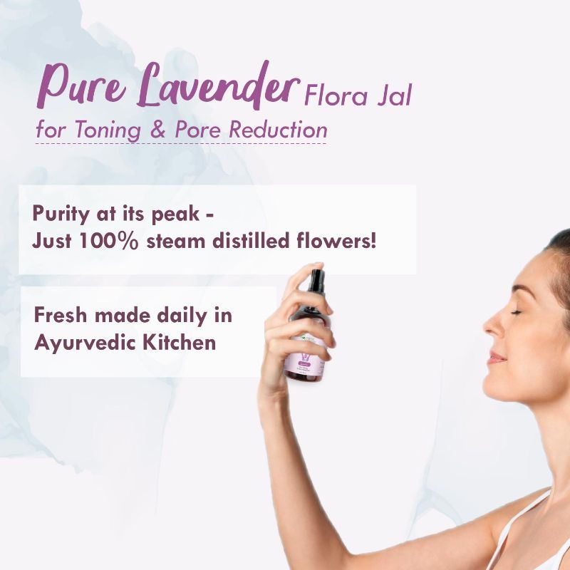 Nat Habit 100% Pure Lavender Jal - Toner & Face Mist for Pore Reduction, Acne Control & Hydration