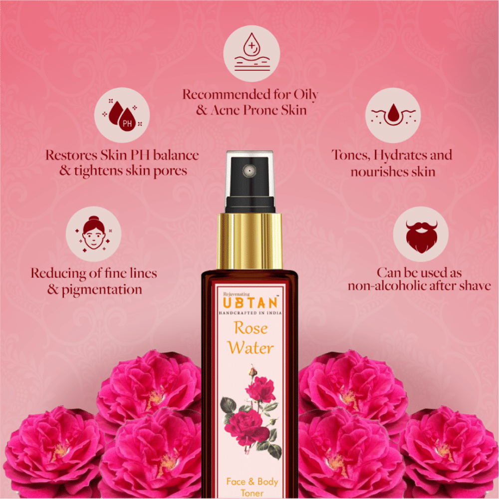 Rejuvenating UBTAN Rose Water Face & Body Toner