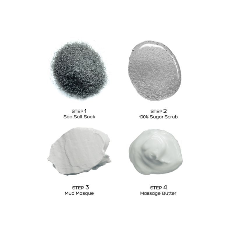 VOESH Deluxe Pedicure In A Box (4 Step) - Charcoal Power Detox