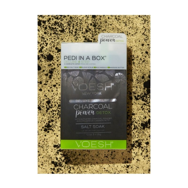 VOESH Deluxe Pedicure In A Box (4 Step) - Charcoal Power Detox