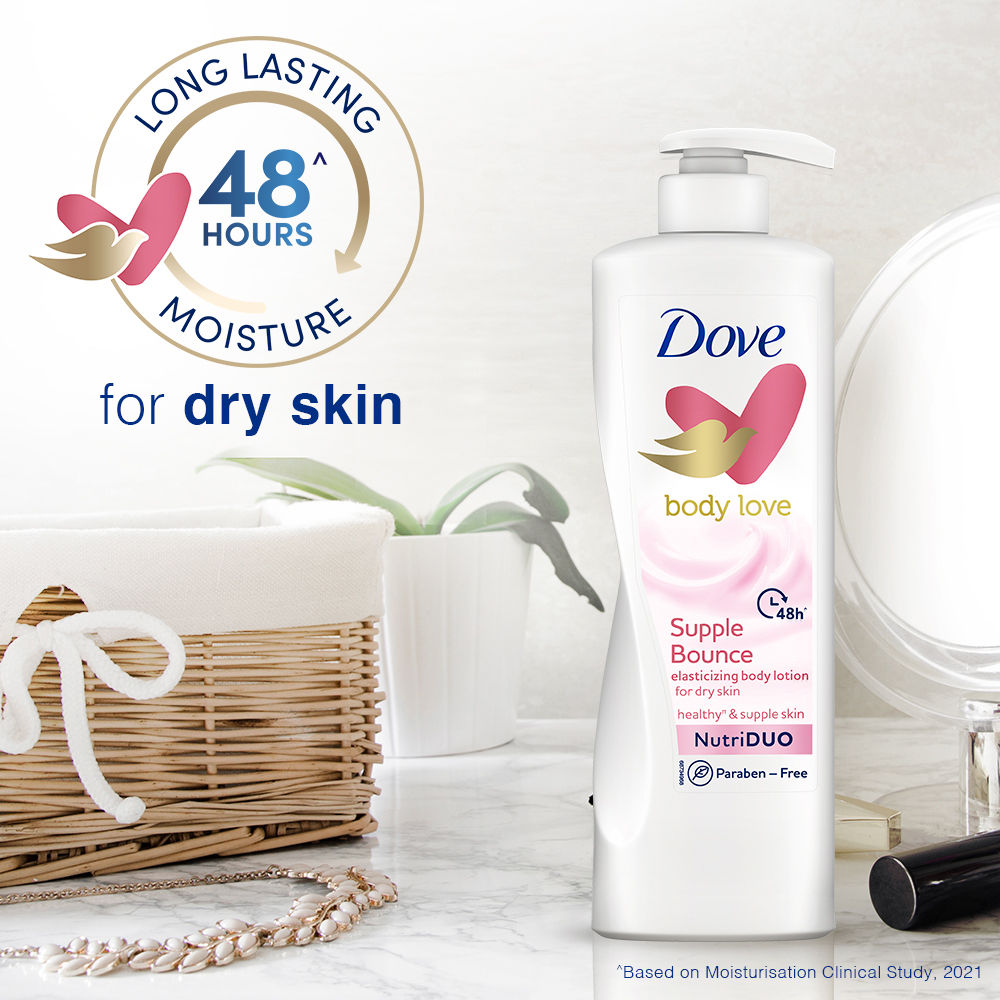 Dove Body Love Supple Bounce Body Lotion For Dry Skin Paraben Free