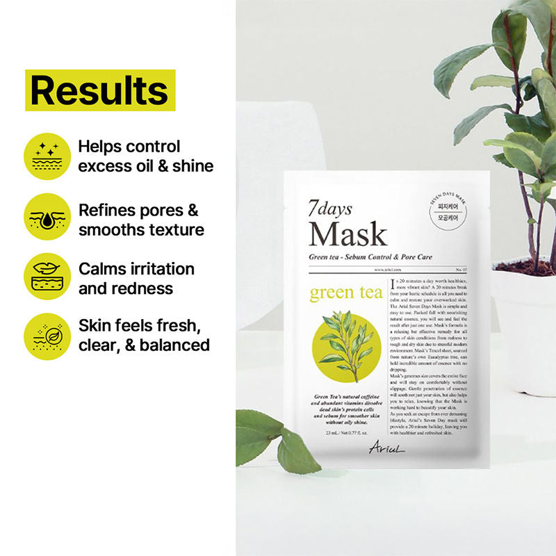 Ariul 7days Mask - Green Tea + S